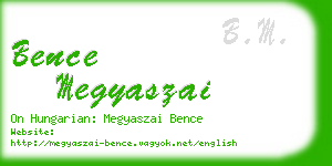 bence megyaszai business card